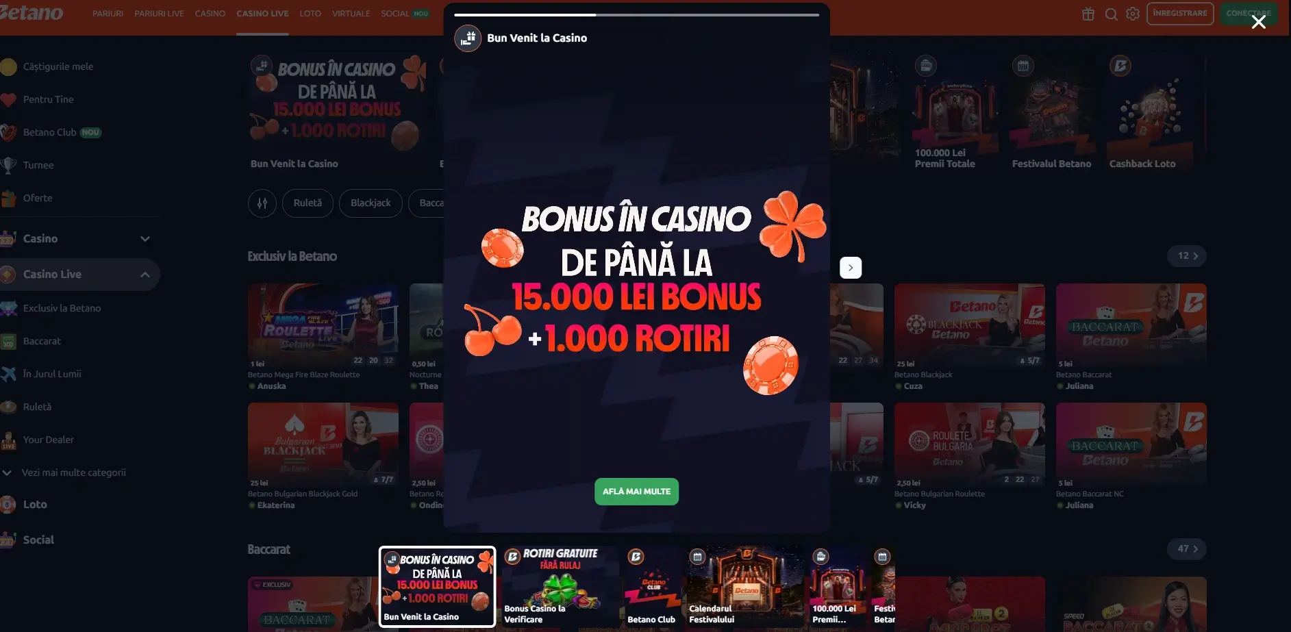 betano bonus de bun venit
