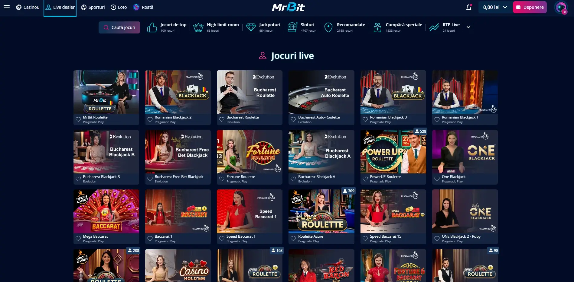 mr bit live casino