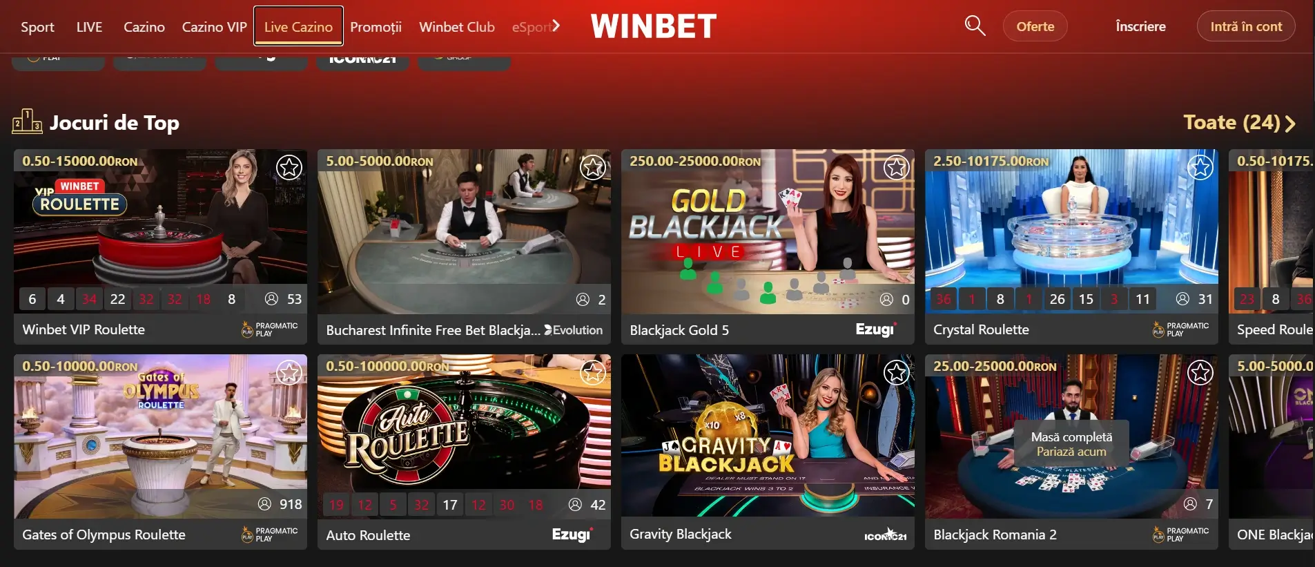 winbet live cazino