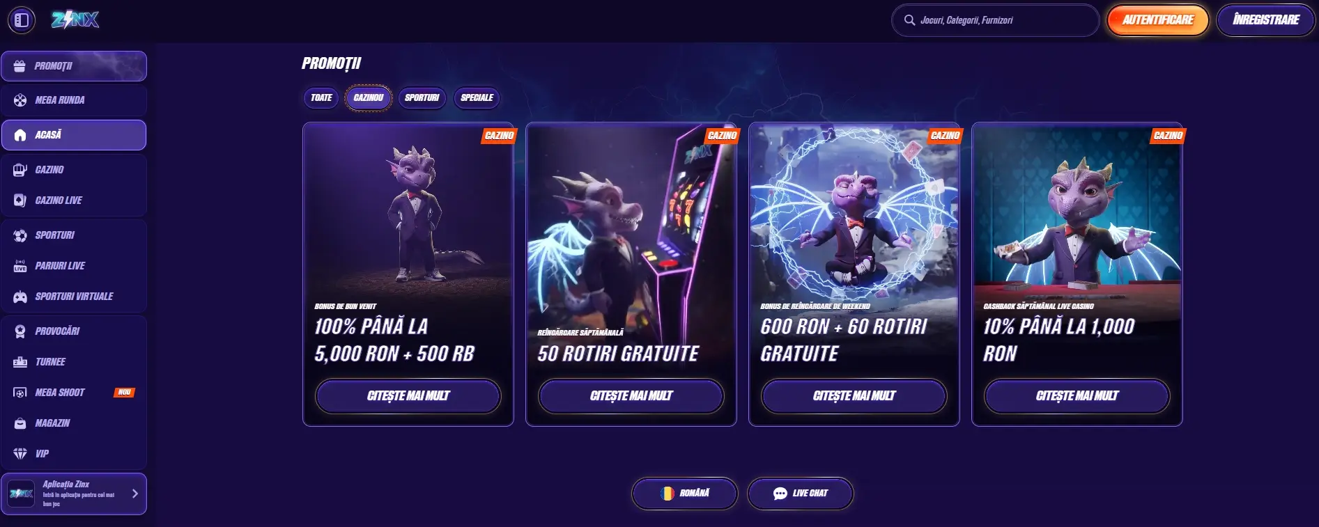 zinx promotii